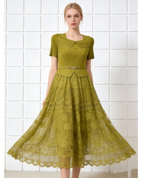 Commuting slim big skirt bandage large yard dress for women