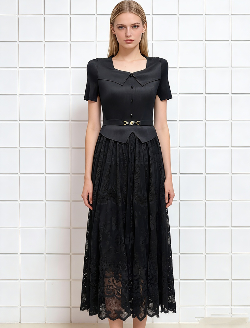 Commuting slim big skirt bandage large yard dress for women