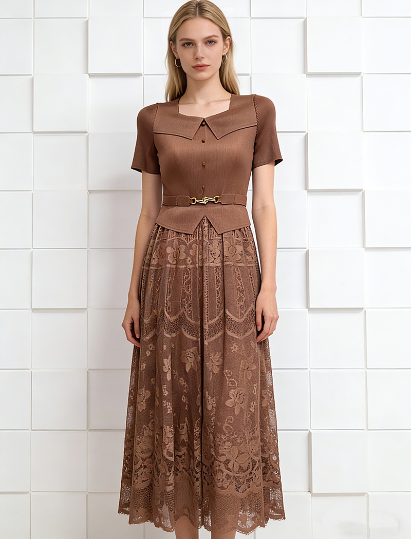 Commuting slim big skirt bandage large yard dress for women