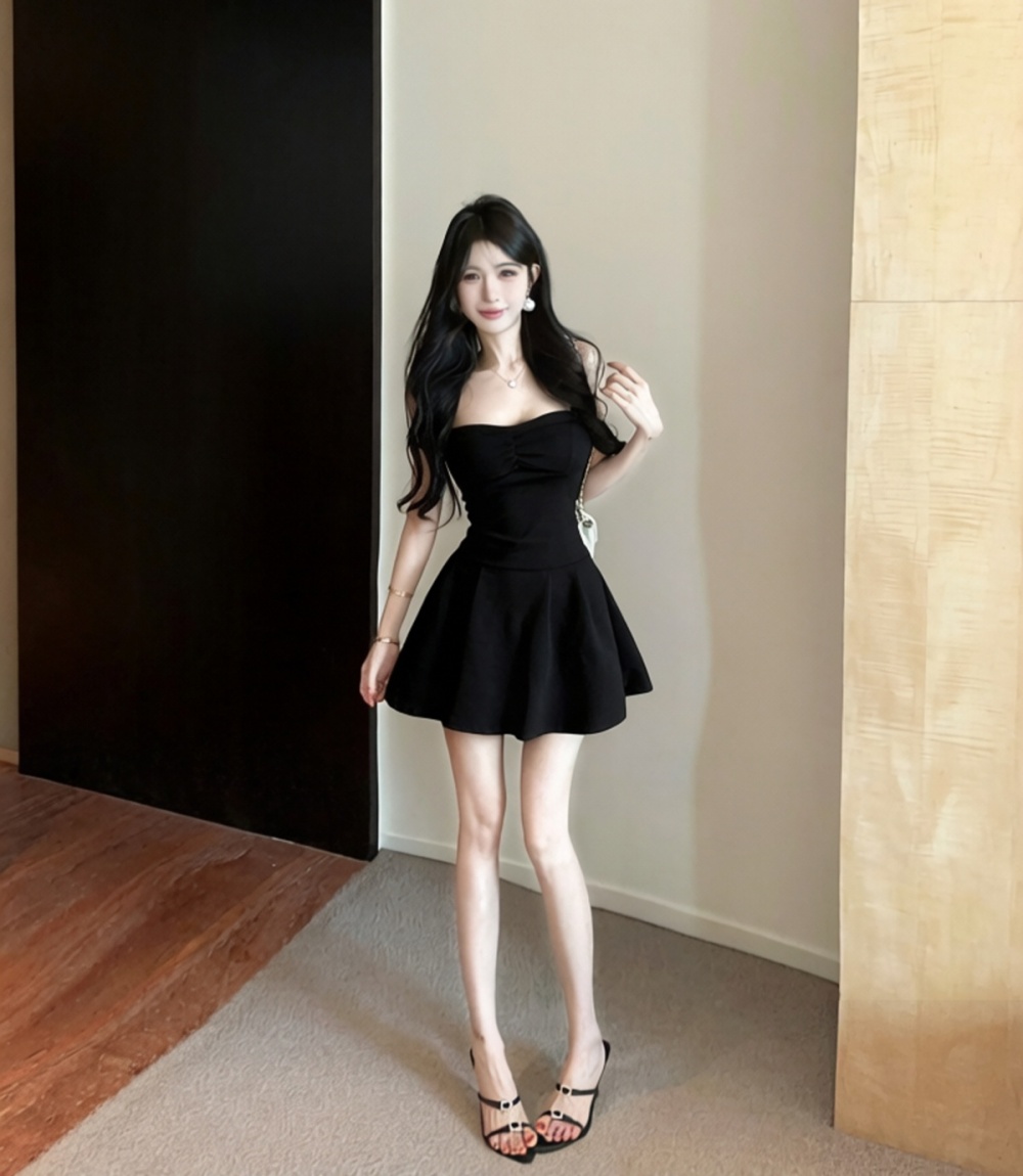 Wrapped chest spicegirl A-line summer T-back