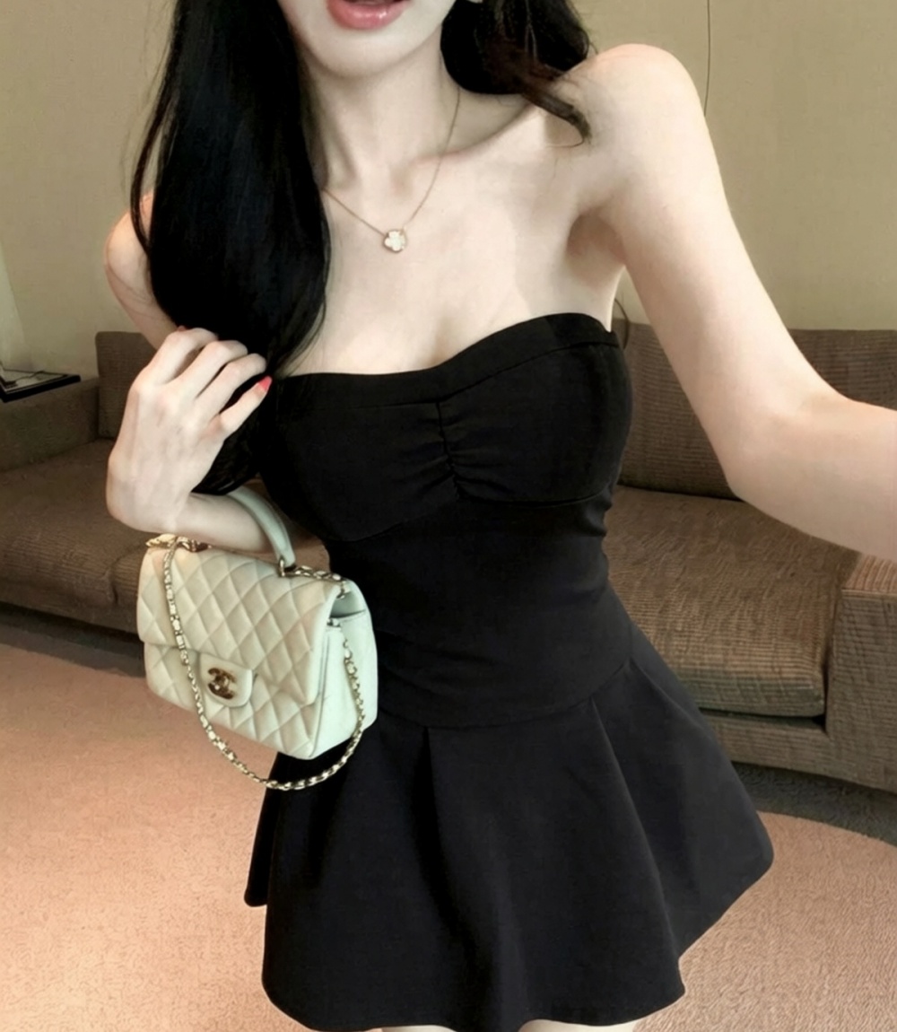 Wrapped chest spicegirl A-line summer T-back