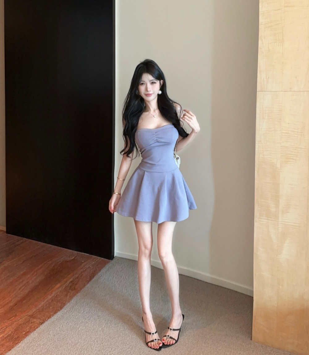 Wrapped chest spicegirl A-line summer T-back