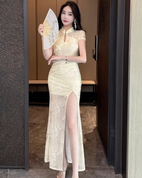 Long temperament slim dress