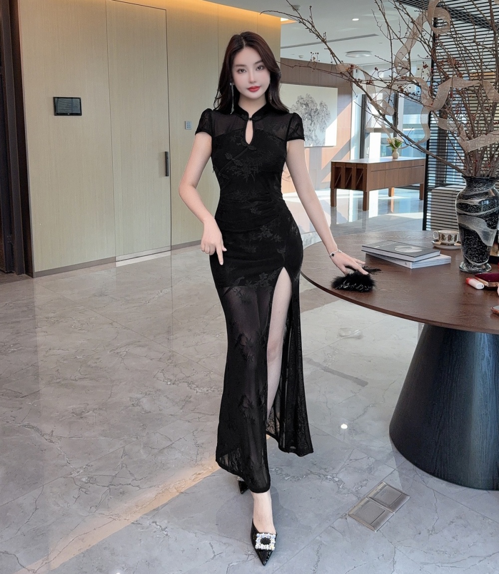 Long temperament slim dress
