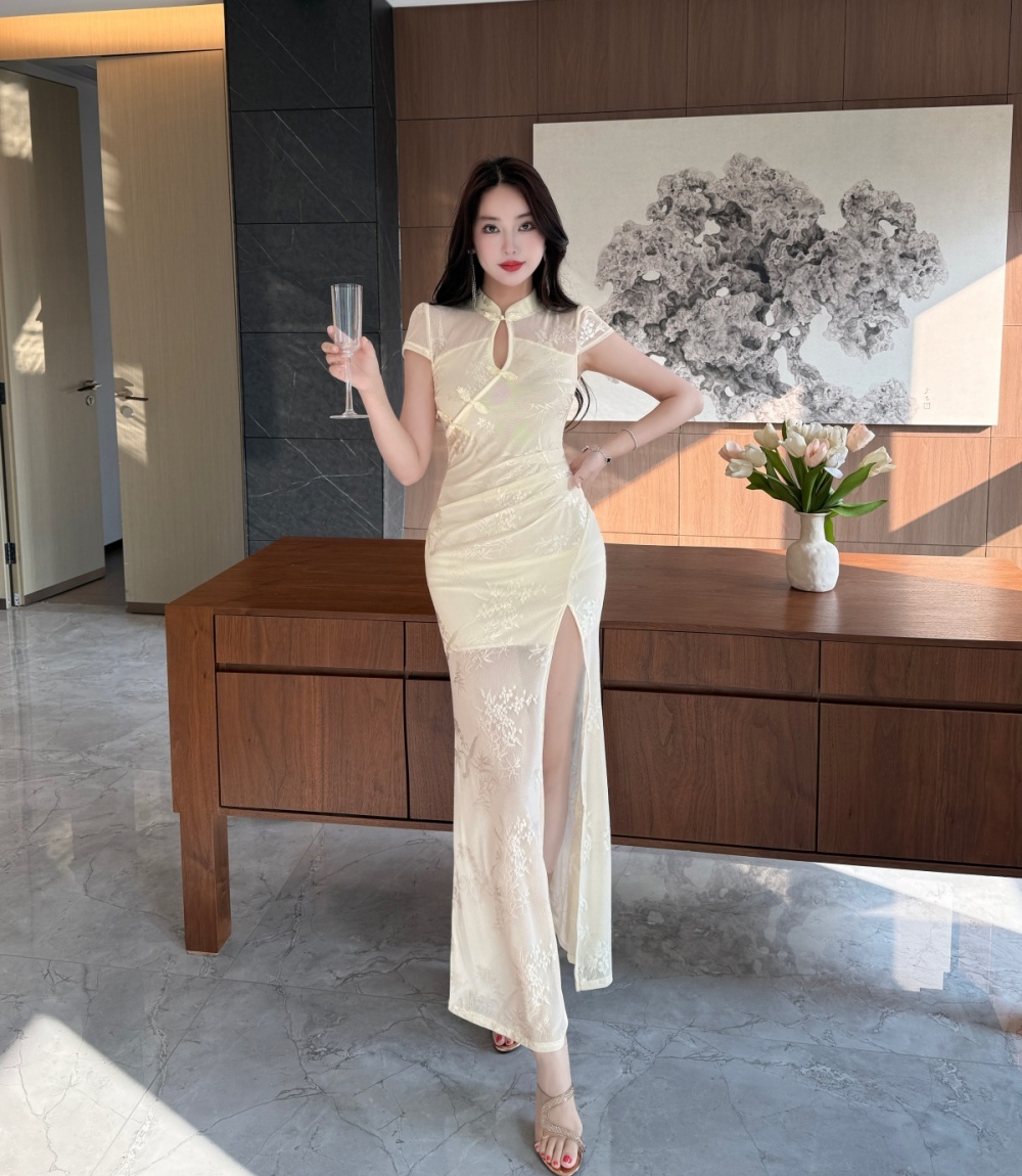 Long temperament slim dress