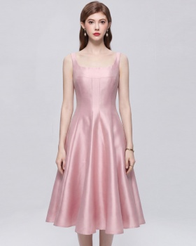 Sling France style Sexy underwear retro satin dress