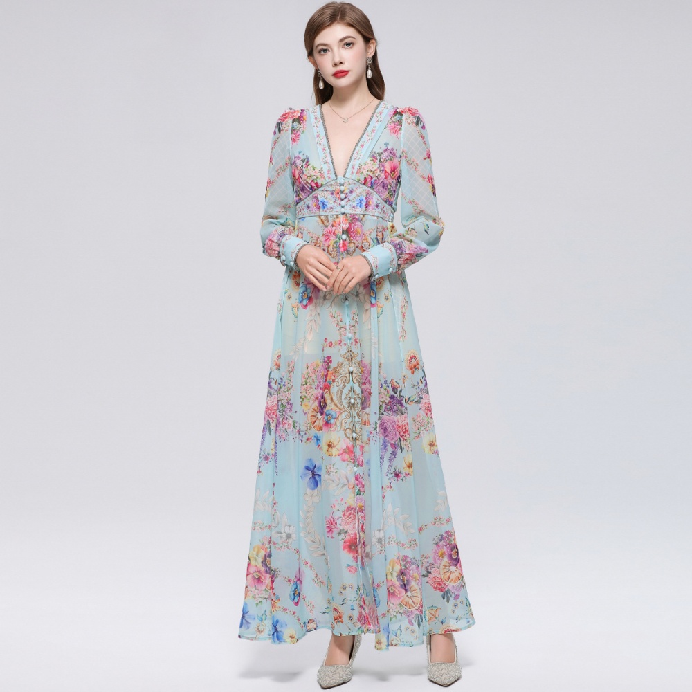 Frenum long dress big skirt dress for women