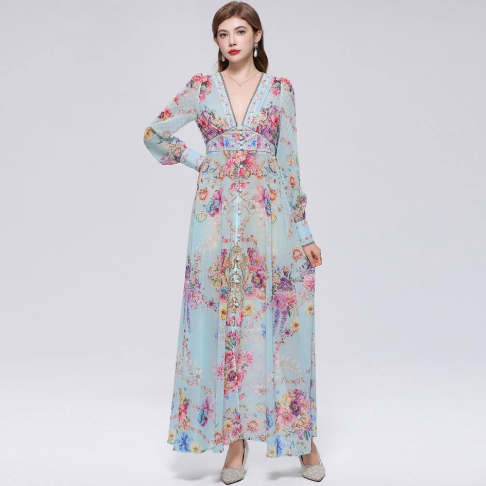 Frenum long dress big skirt dress for women