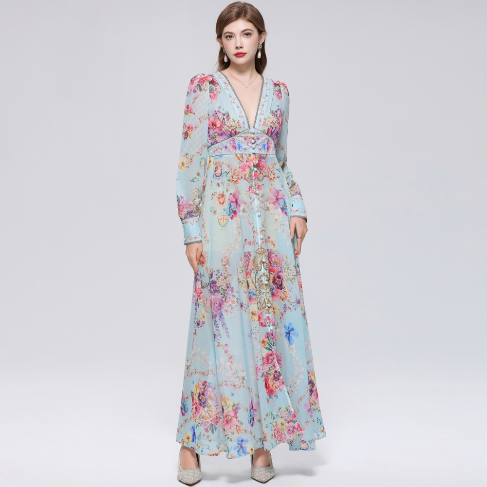 Frenum long dress big skirt dress for women