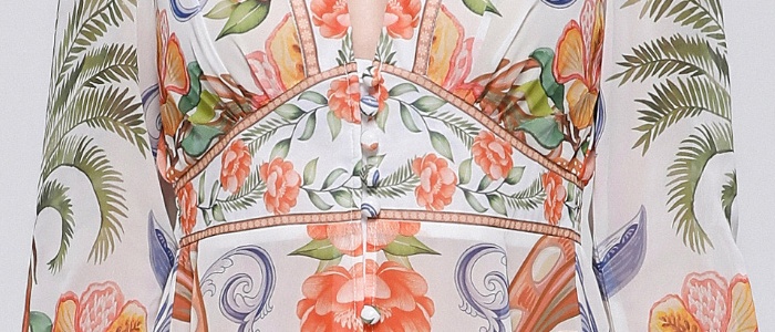 Lantern sleeve court style long dress retro dress for women