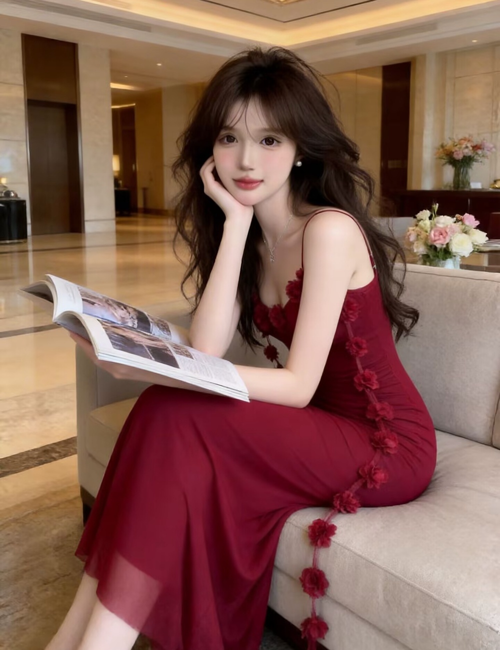 Vacation France style dress sandy beach spicegirl vest