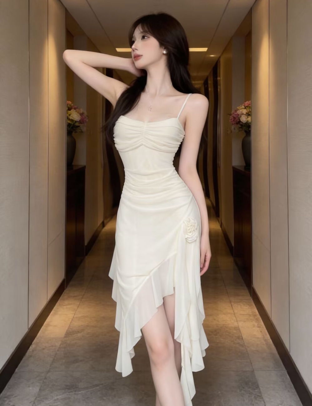 Enticement sandy beach dress France style T-back for women