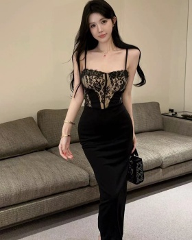 Nightclub spicegirl formal dress package hip long dress