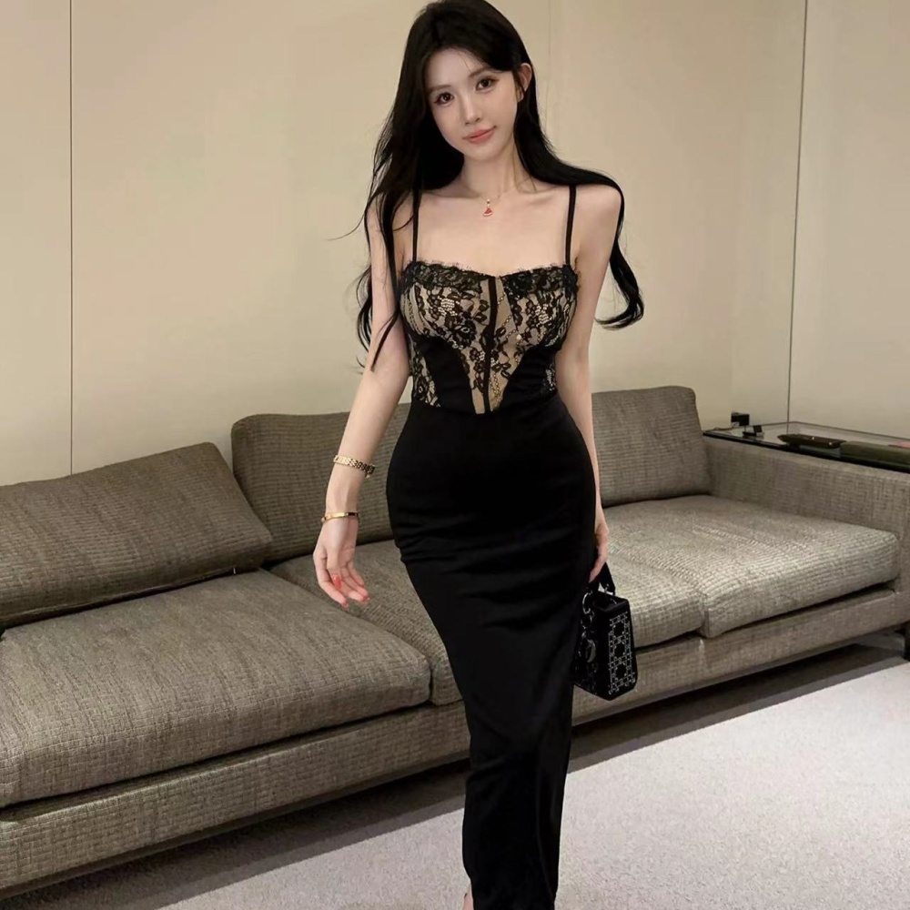 Nightclub spicegirl formal dress package hip long dress