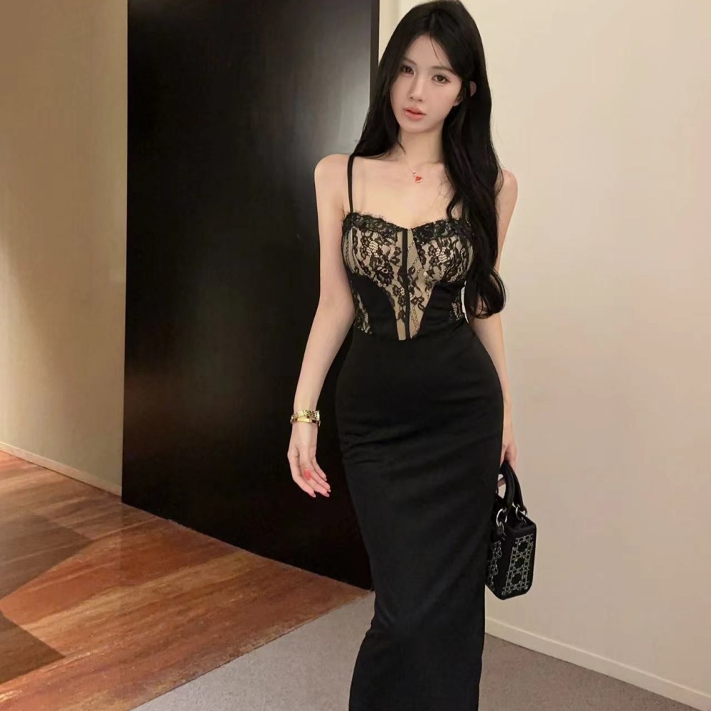 Nightclub spicegirl formal dress package hip long dress