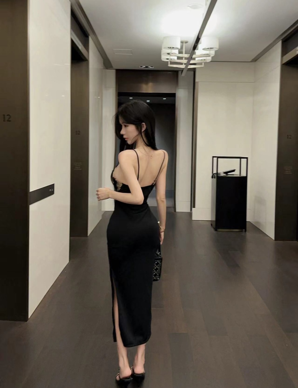 Nightclub spicegirl formal dress package hip long dress