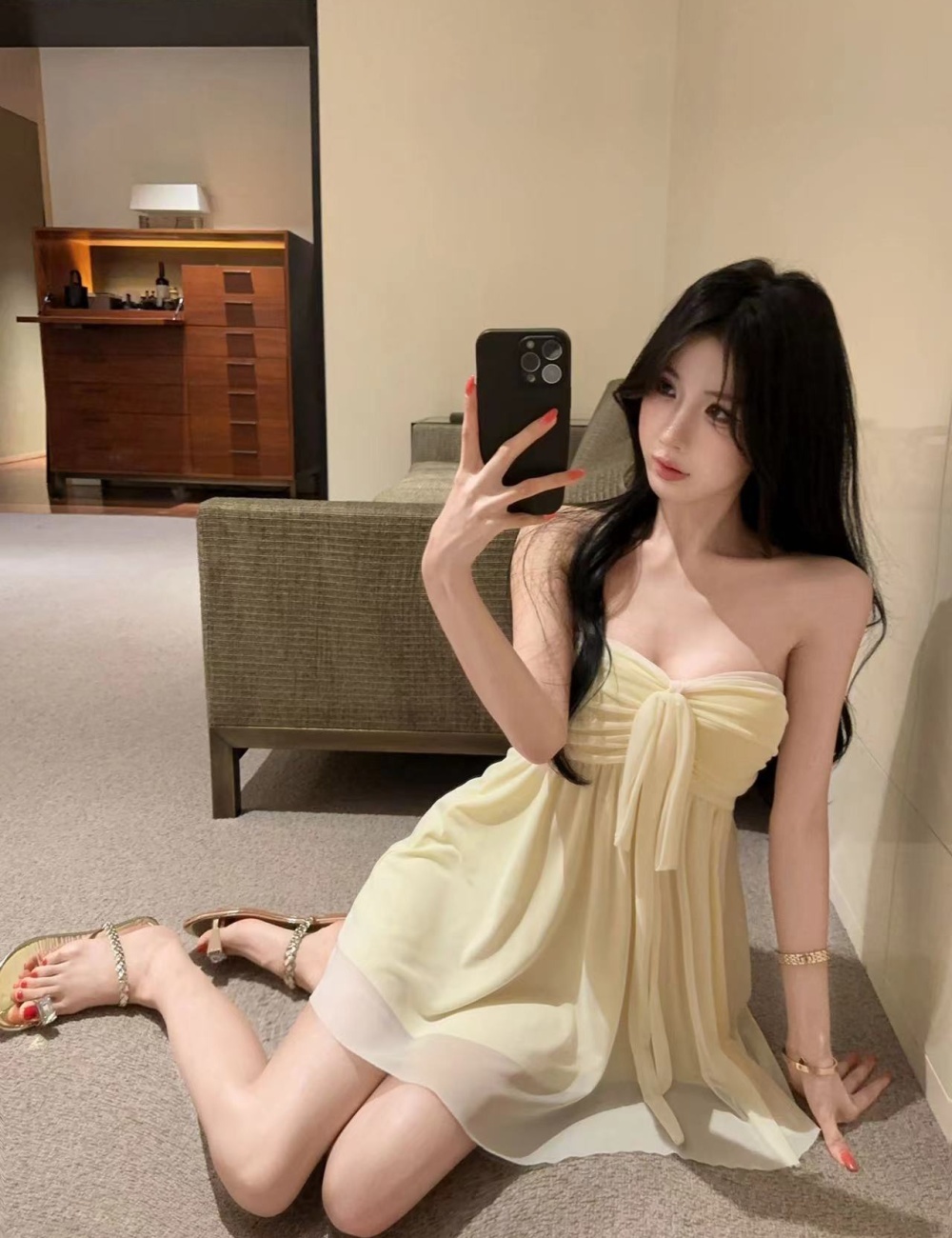 Bow gauze spicegirl T-back