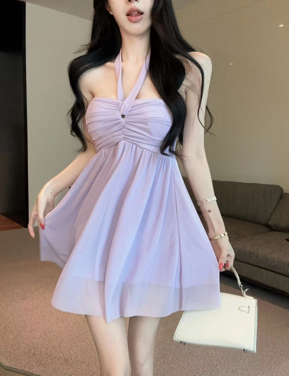 Bow gauze spicegirl T-back