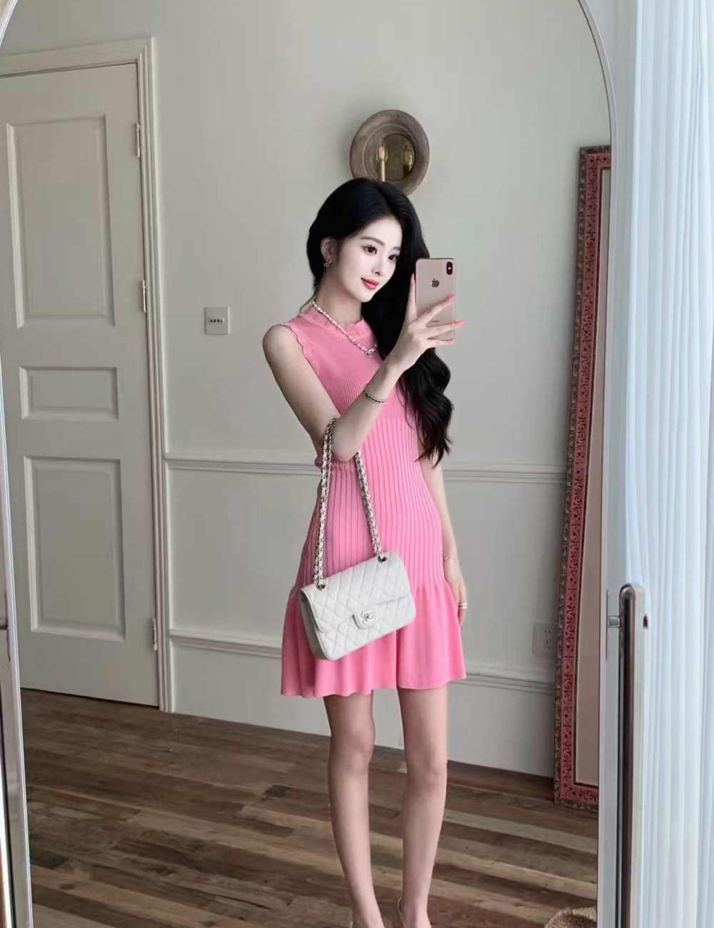 Chanelstyle knitted temperament dress for women