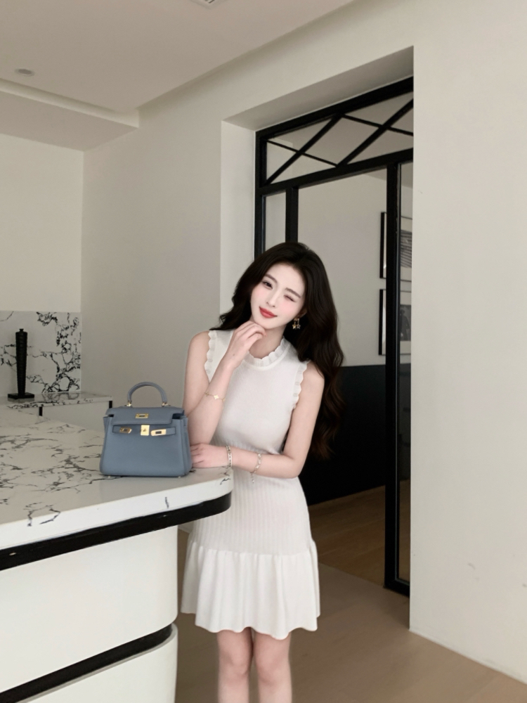 Chanelstyle knitted temperament dress for women