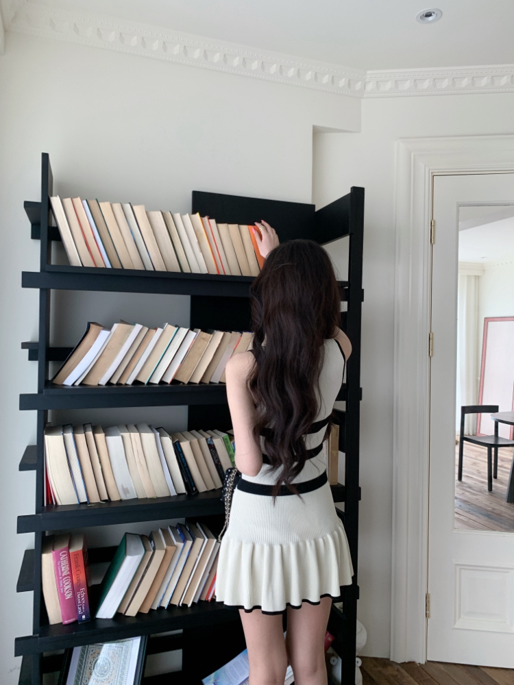 Summer temperament knitted stripe special France style dress