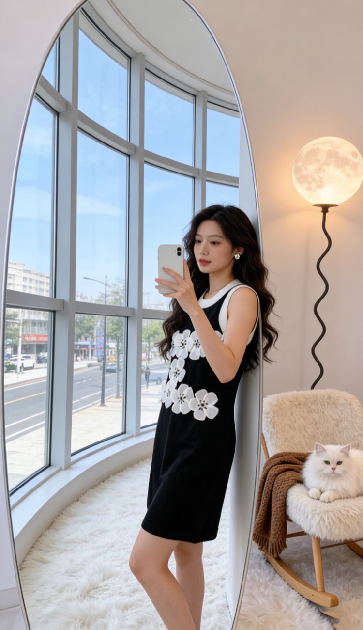 Hepburn style sleeveless dress France style jumpsuit