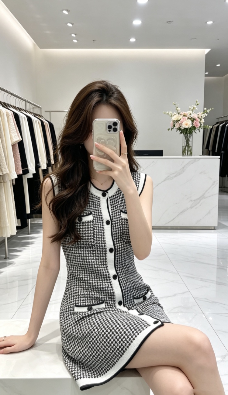 Enticement A-line T-back slim temperament dress