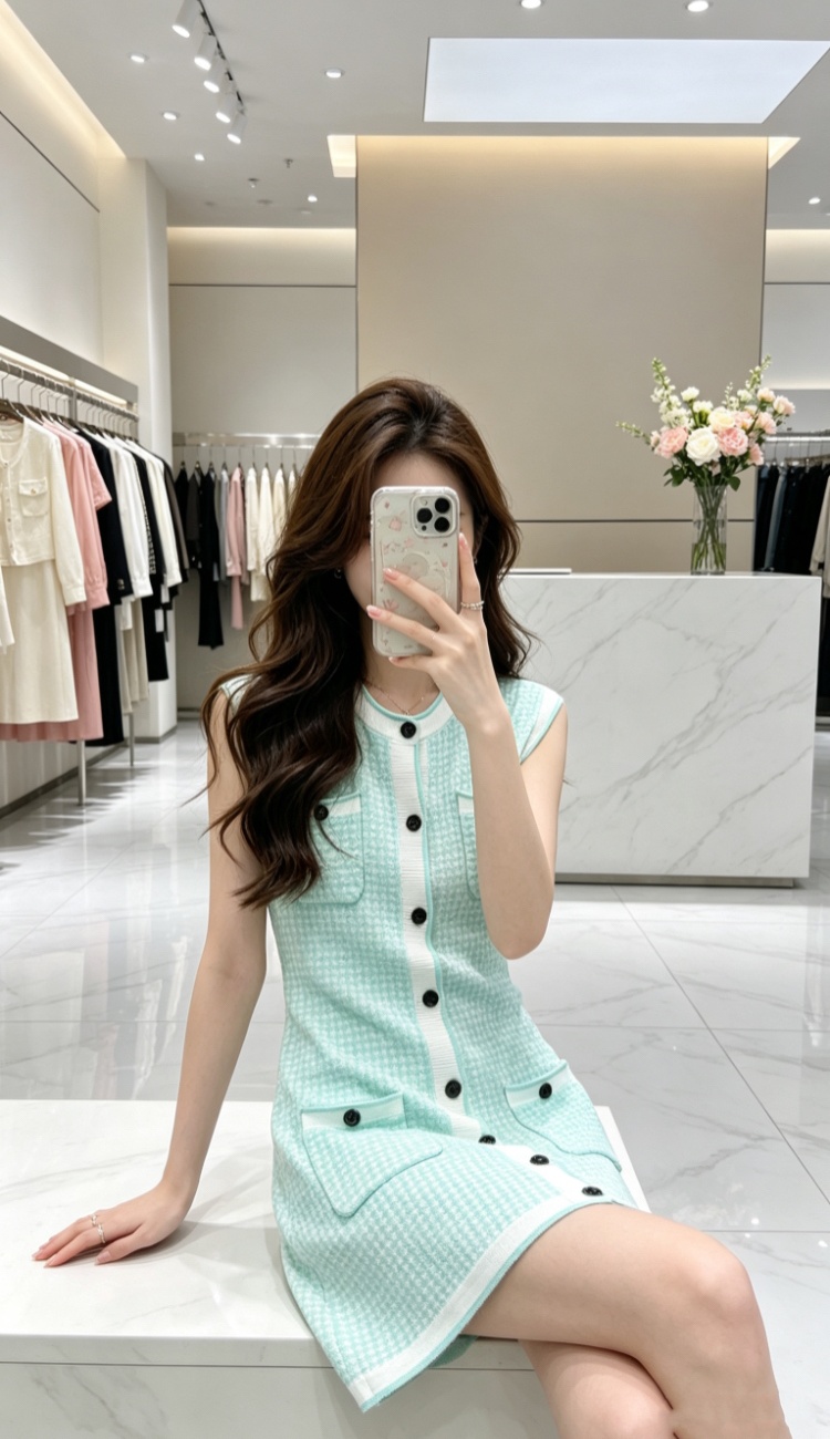 Enticement A-line T-back slim temperament dress