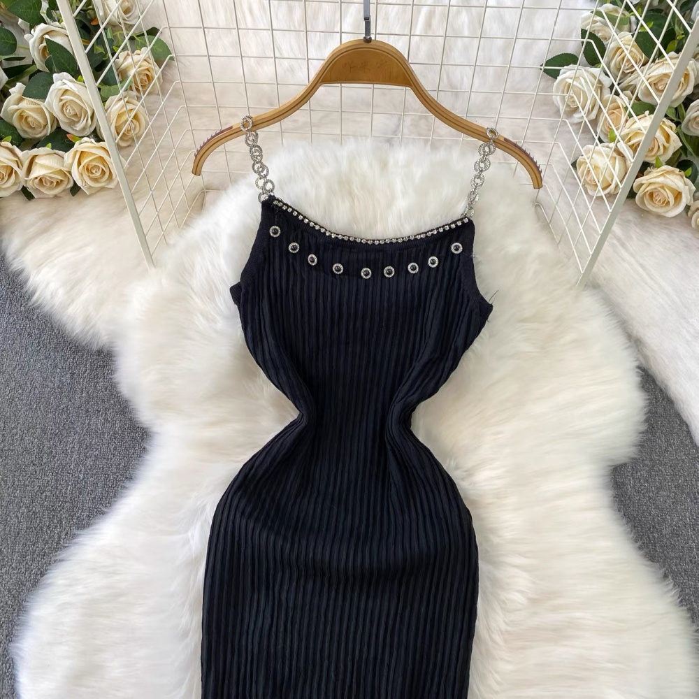 Sling autumn and winter dress tight long dress for women