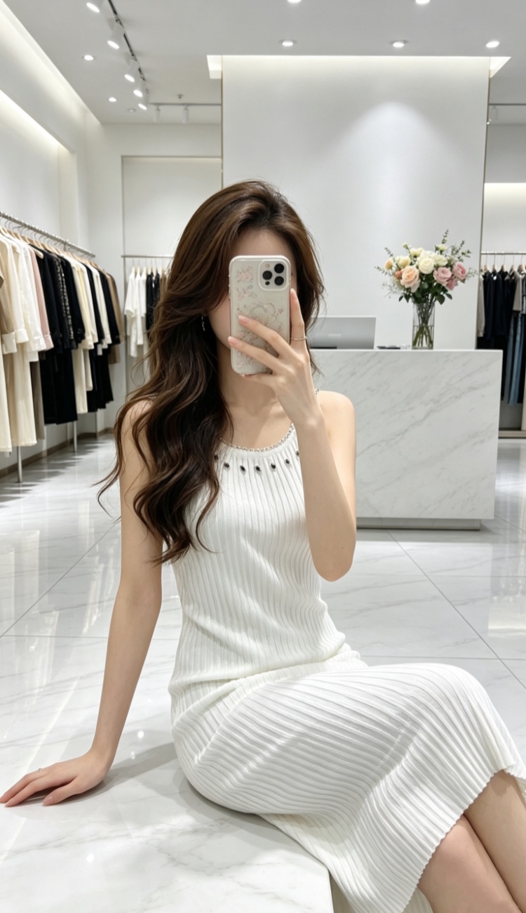 Sling autumn and winter dress tight long dress for women