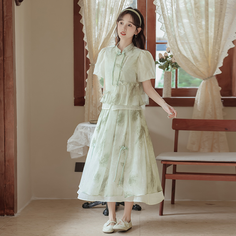 France style dress summer skirt a set for women