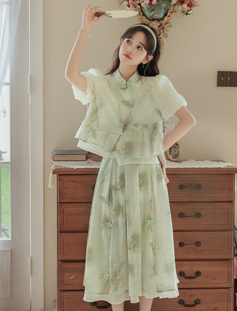 France style dress summer skirt a set for women