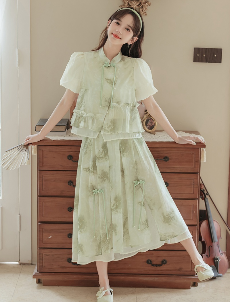 France style dress summer skirt a set for women