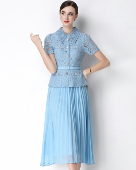 Slim high waist light luxury chanelstyle dress