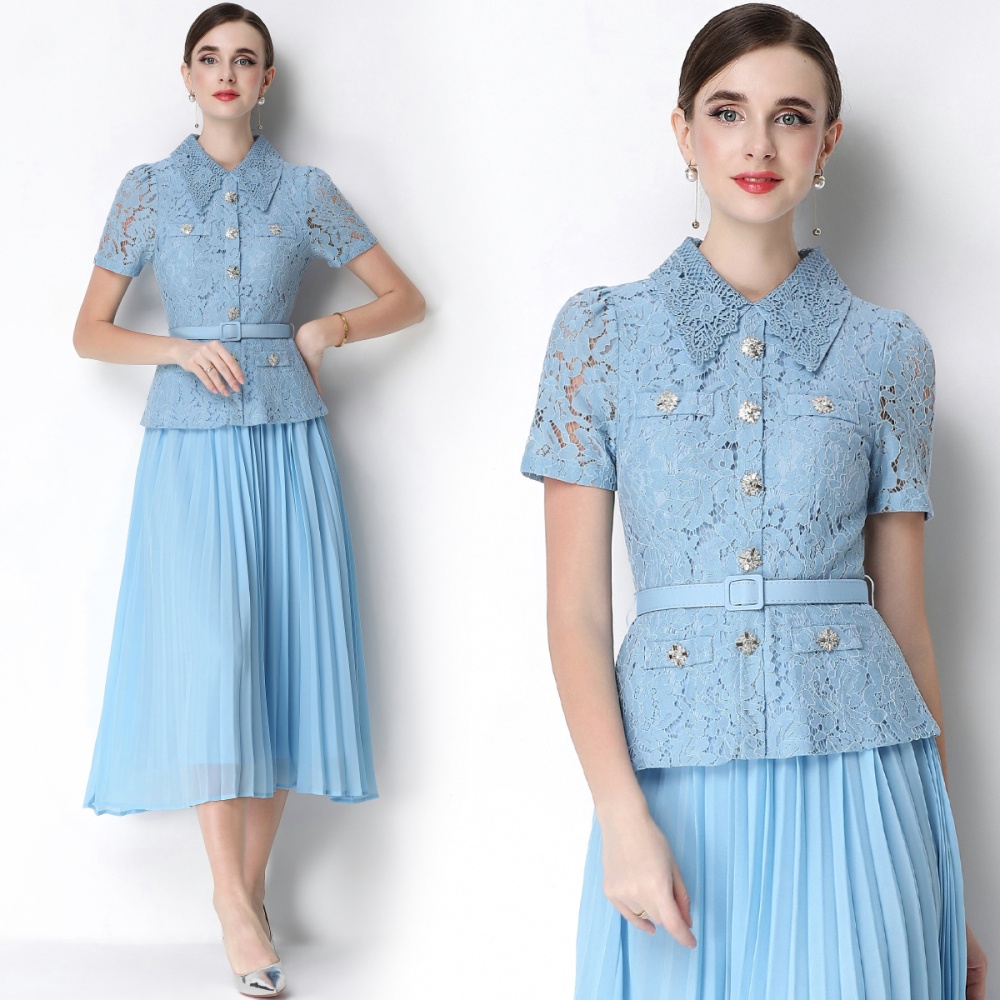 Slim high waist light luxury chanelstyle dress