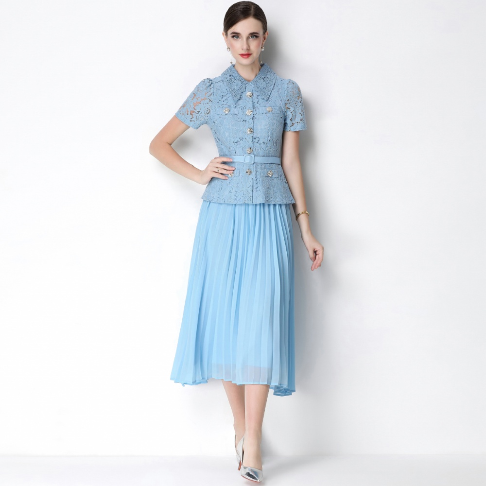 Slim high waist light luxury chanelstyle dress