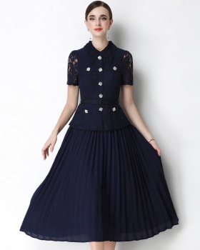 Lace France style slim high waist chanelstyle dress