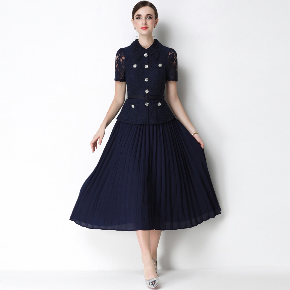 Lace France style slim high waist chanelstyle dress