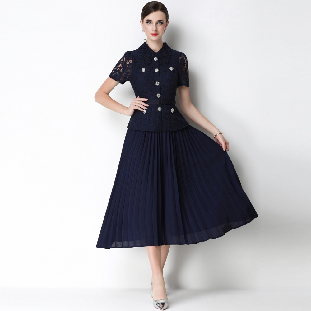 Lace France style slim high waist chanelstyle dress