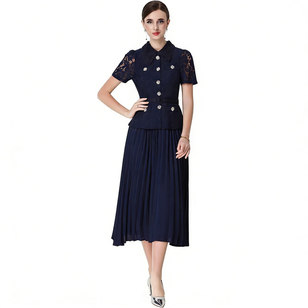 Lace France style slim high waist chanelstyle dress