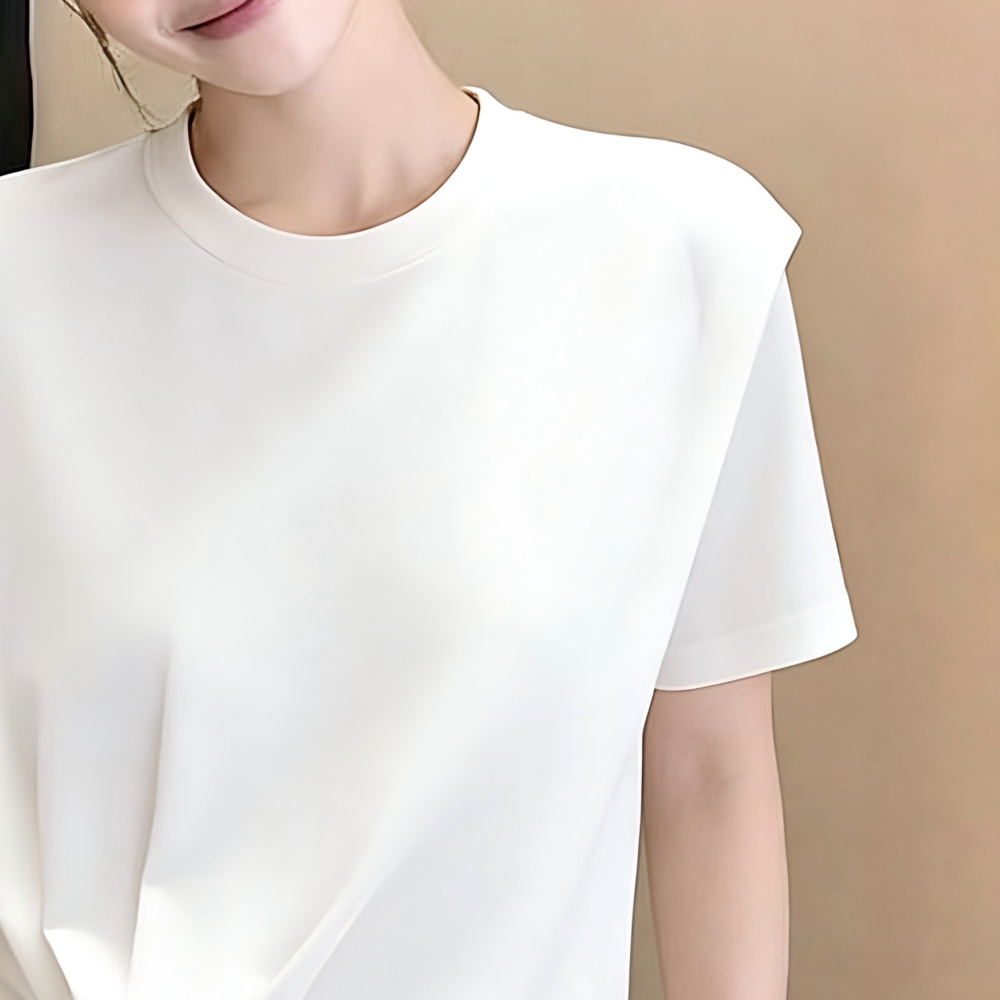 Summer commuting T-shirt round neck tops for women