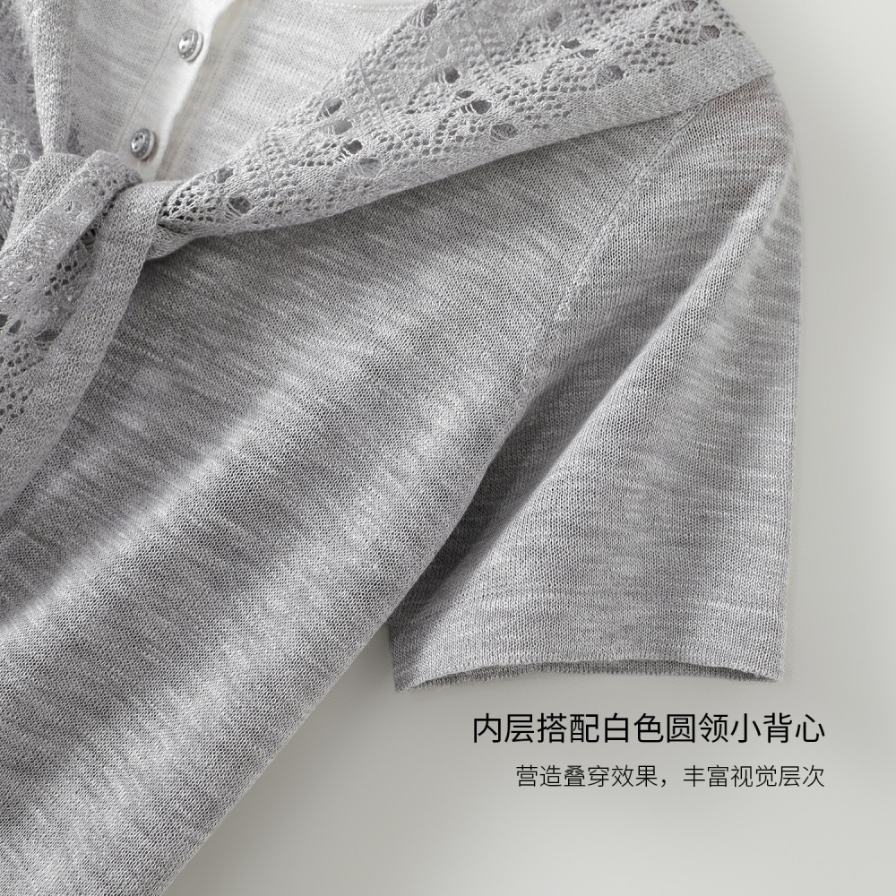 Slim short sleeve sweater summer T-shirt