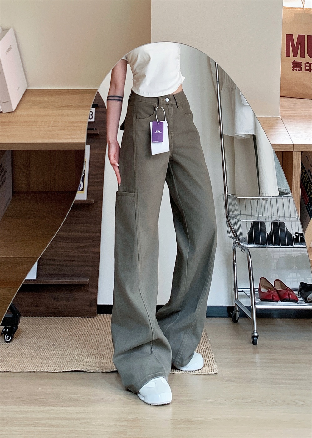 Spring and summer pants straight work clothing for women