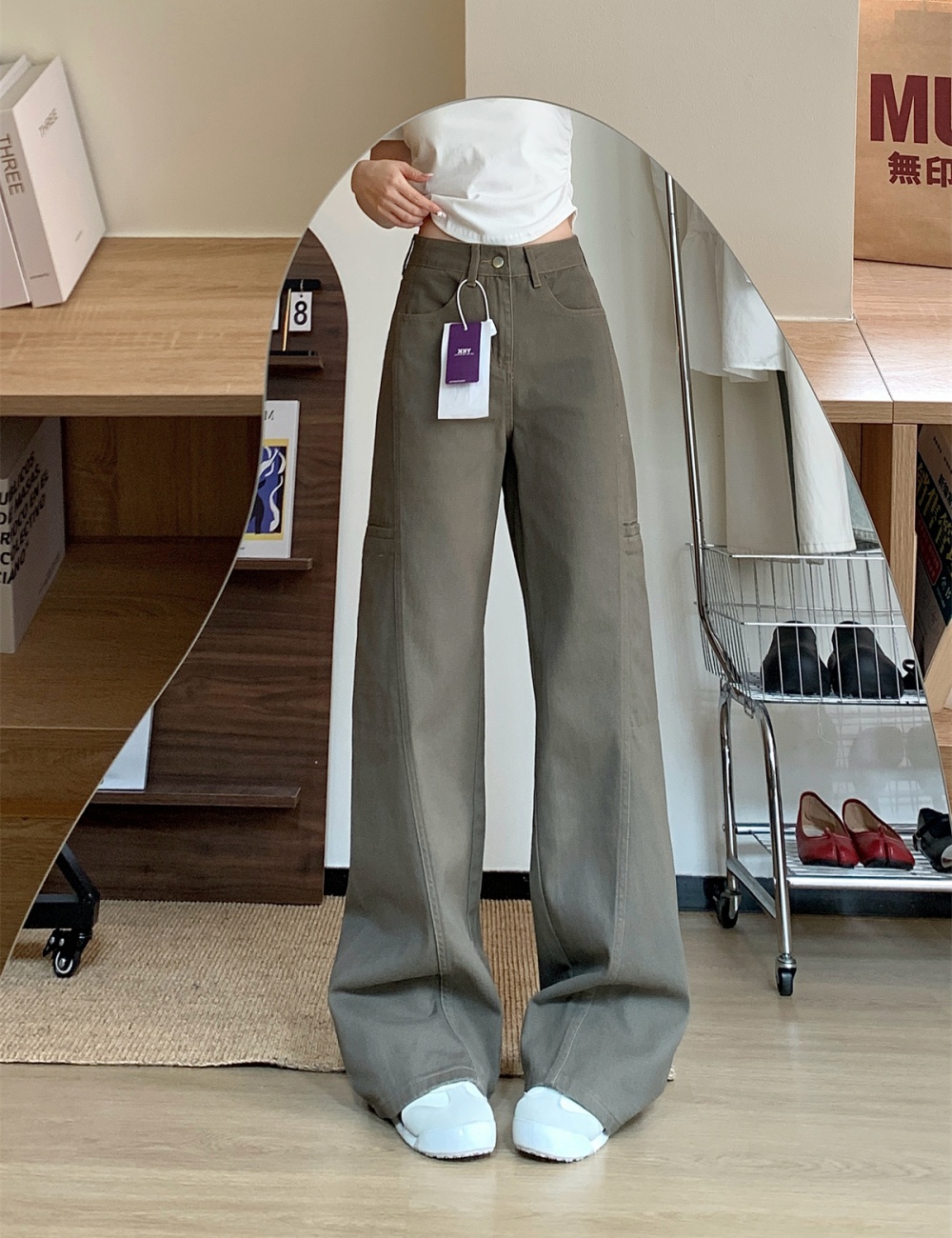 Spring and summer pants straight work clothing for women