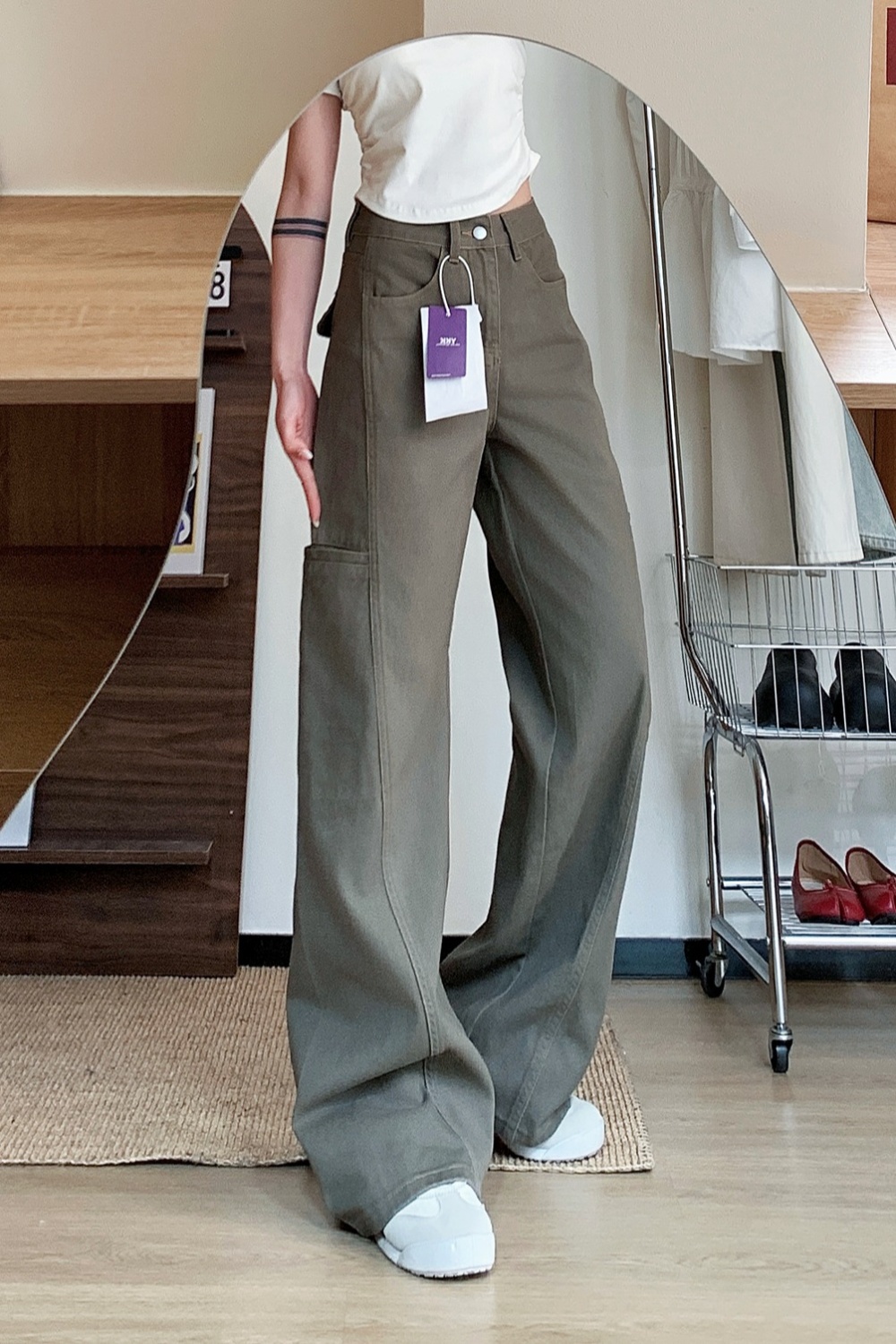 Spring and summer pants straight work clothing for women