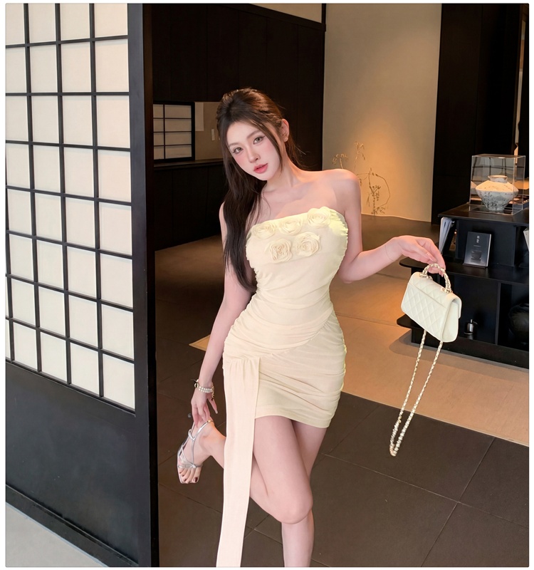 Stereoscopic sexy T-back summer formal dress for women