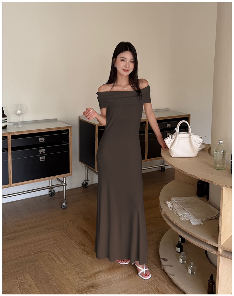 Temperament strapless long dress summer sexy dress for women