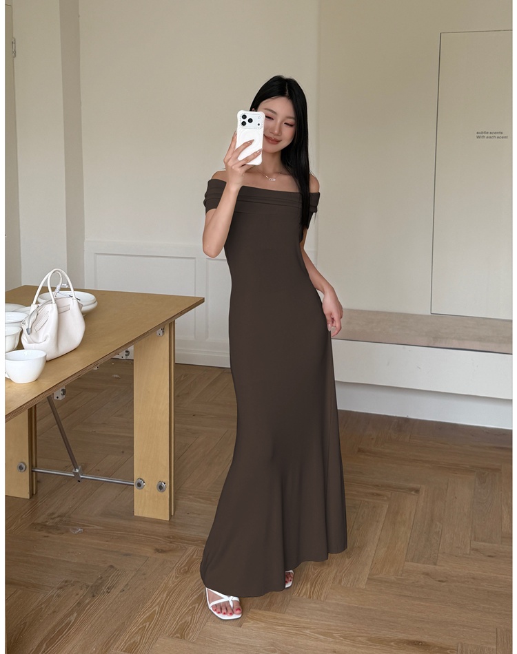 Temperament strapless long dress summer sexy dress for women
