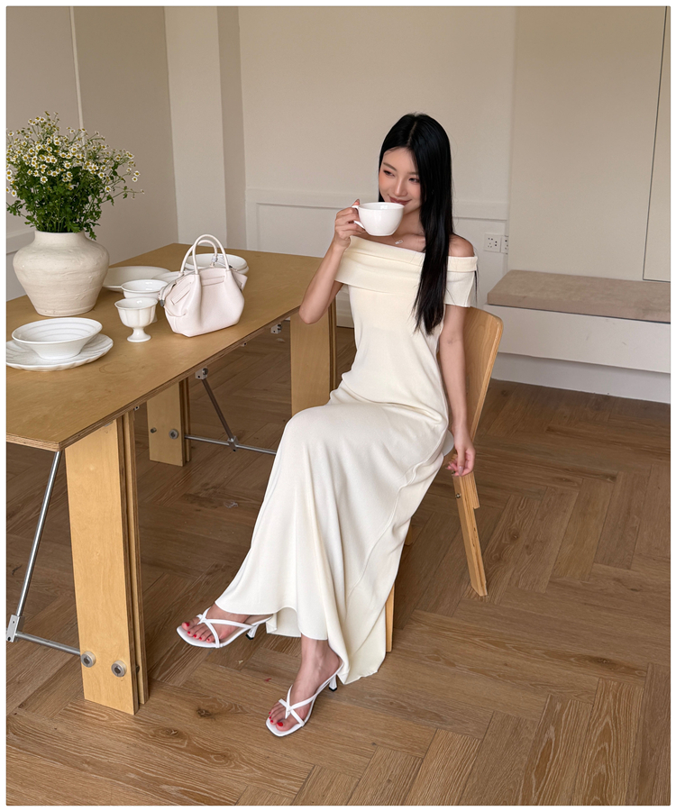 Temperament strapless long dress summer sexy dress for women