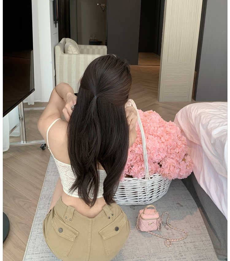 Enticement lace tops wrapped chest vest for women